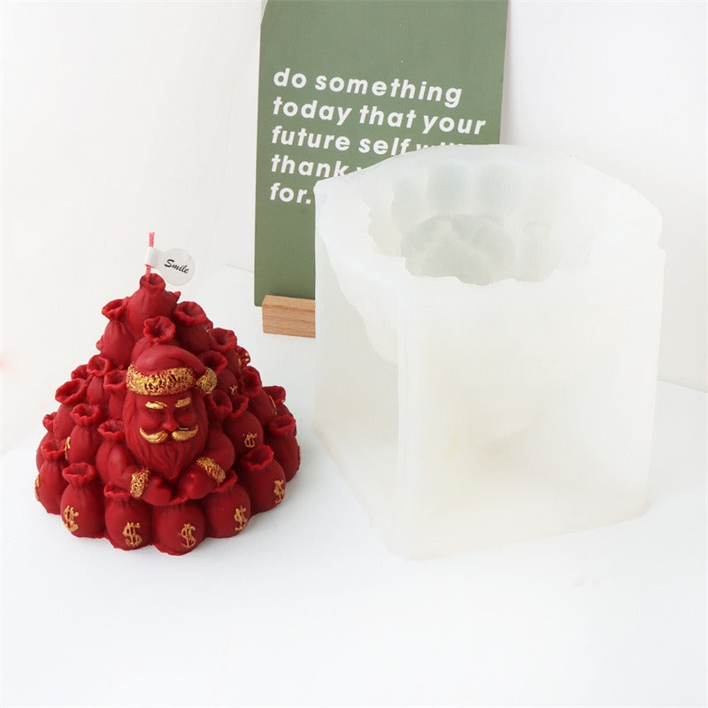 Santa Money Bag Candle Mold for Christmas DIY Candles