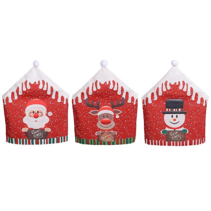 Christmas Chair Covers, 3-Piece Festive Character Set