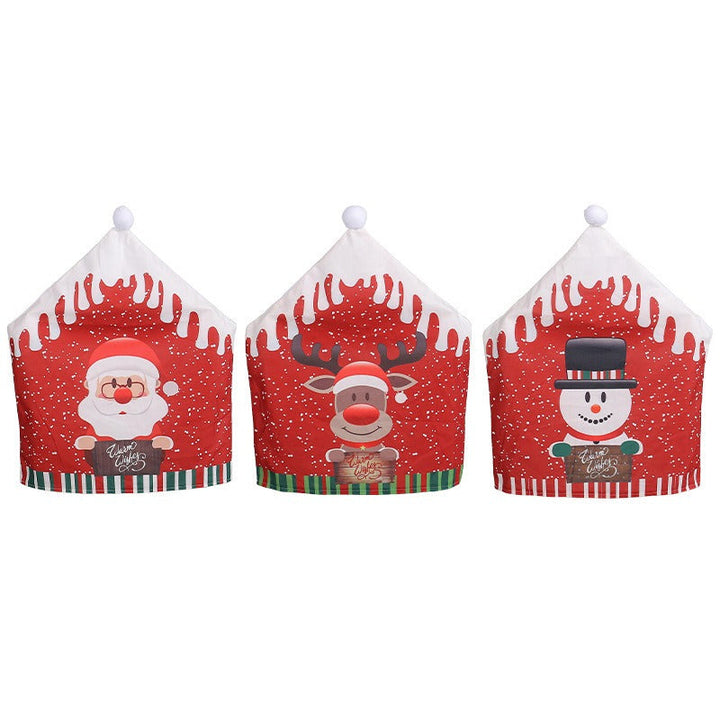 Christmas Chair Covers, 3-Piece Festive Character Set