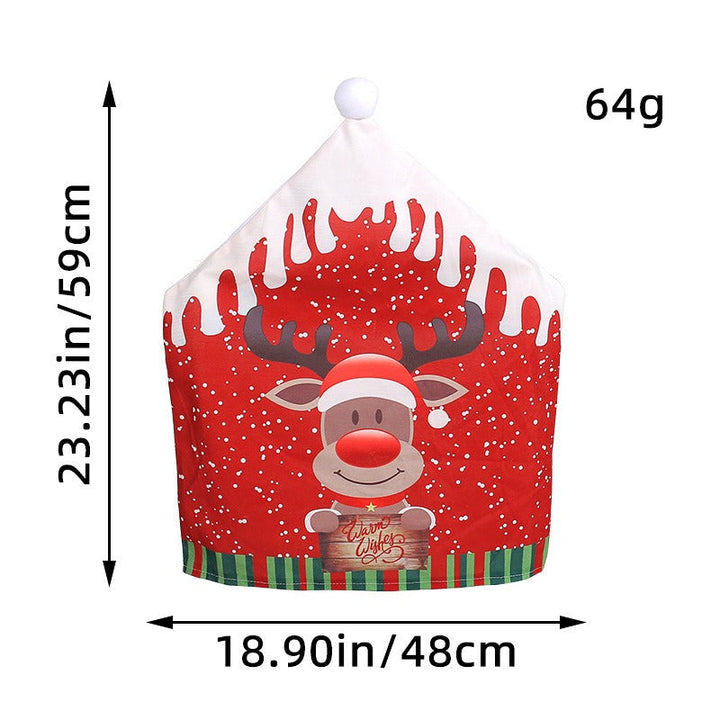 Christmas Chair Covers, 3-Piece Festive Character Set