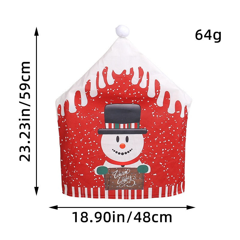 Christmas Chair Covers, 3-Piece Festive Character Set