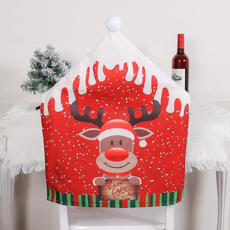 Christmas Chair Covers, 3-Piece Festive Character Set