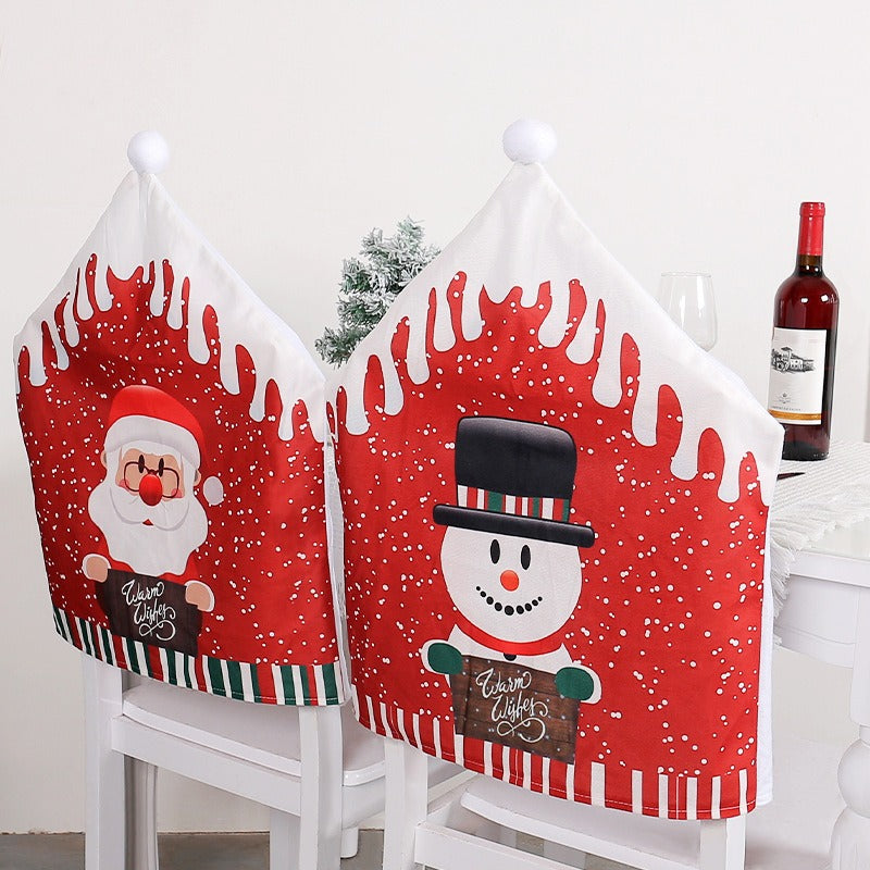 Christmas Chair Covers, 3-Piece Festive Character Set