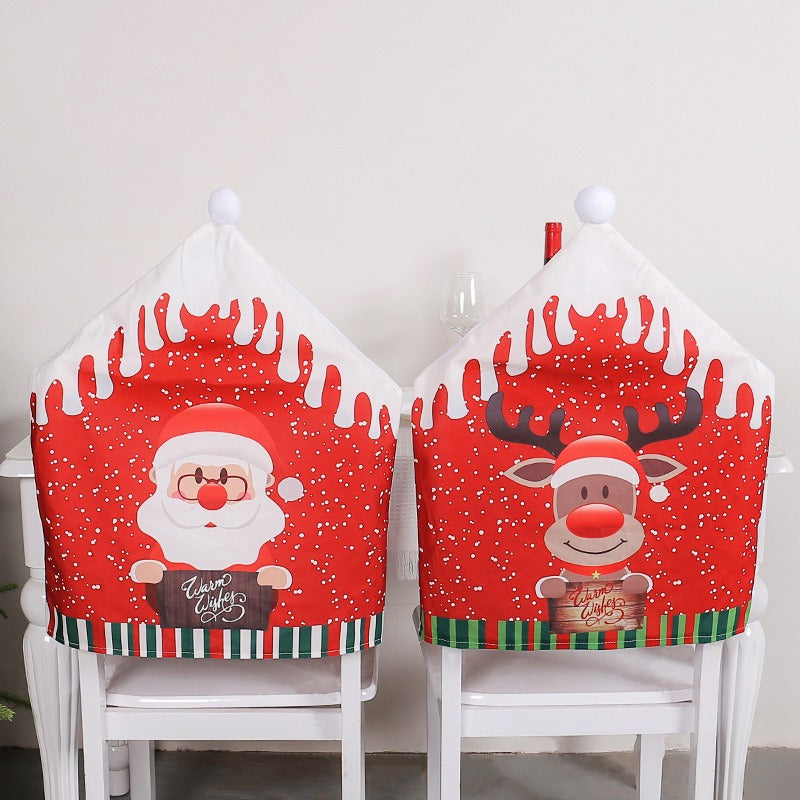 Christmas Chair Covers, 3-Piece Festive Character Set