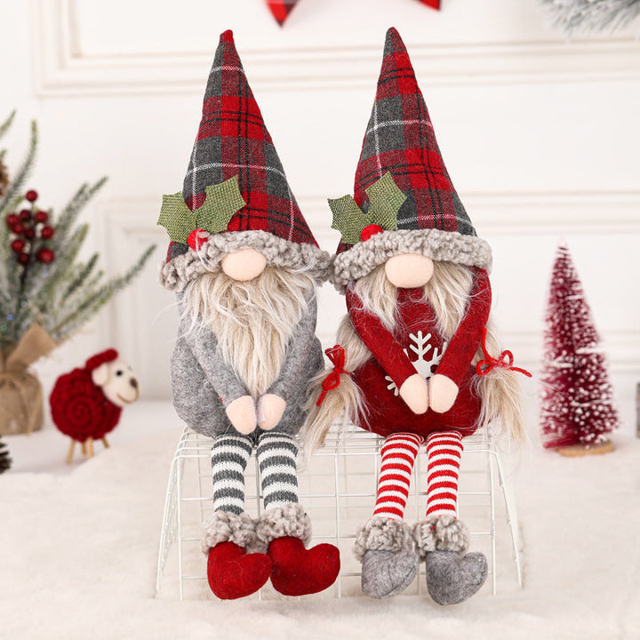 Long-Legged Christmas Elf Dolls Pair for Cozy Decor