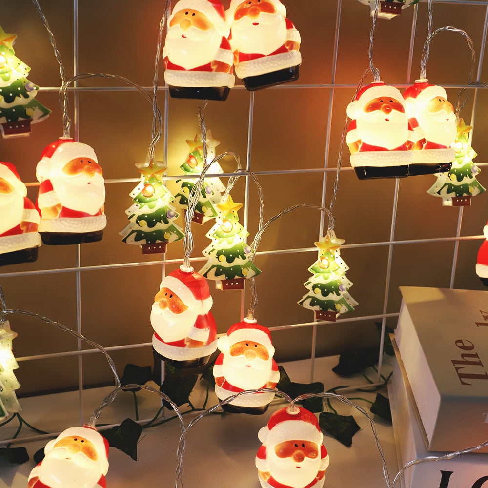Light-Up Santa and Christmas Tree LED String Lights