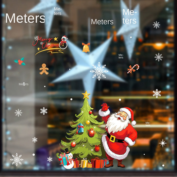 Christmas Window Sticker With Double-Sided Festive Art