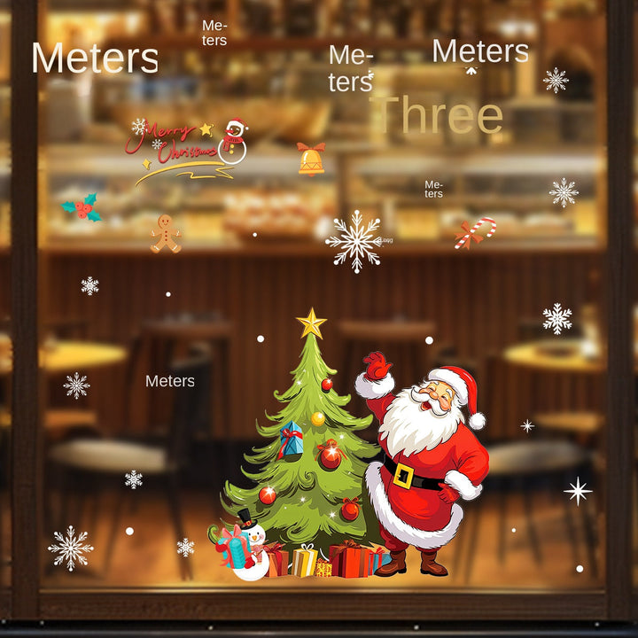Christmas Window Sticker With Double-Sided Festive Art