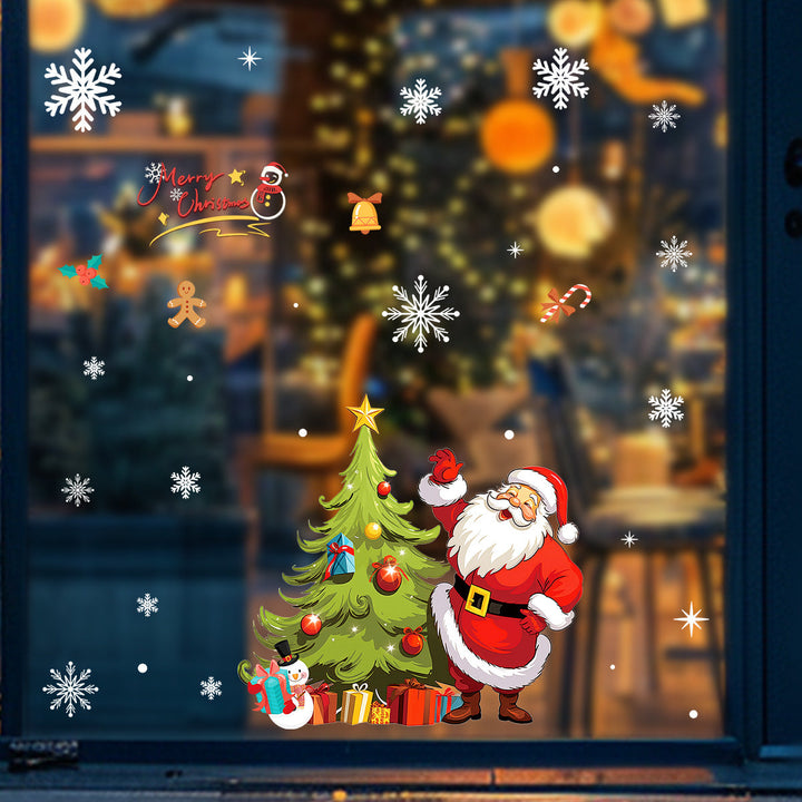 Christmas Window Sticker With Double-Sided Festive Art