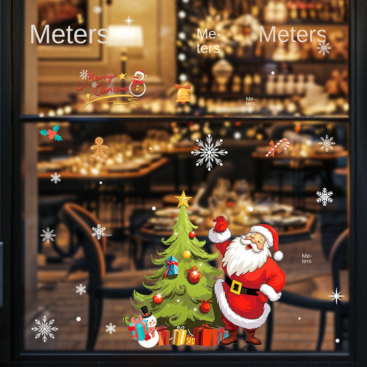 Christmas Window Sticker With Double-Sided Festive Art