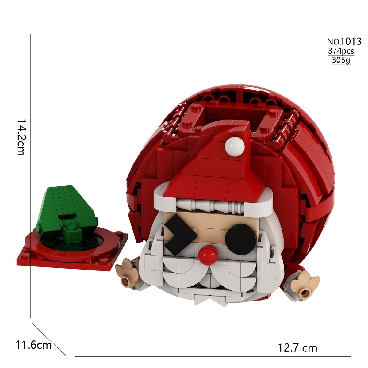 Santa Building-Block Pen Holder Holiday Desk Decor
