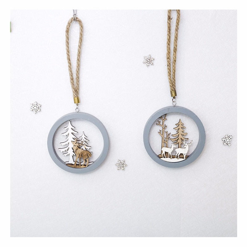 Wood Christmas Ornaments for Rustic Woodland Charm