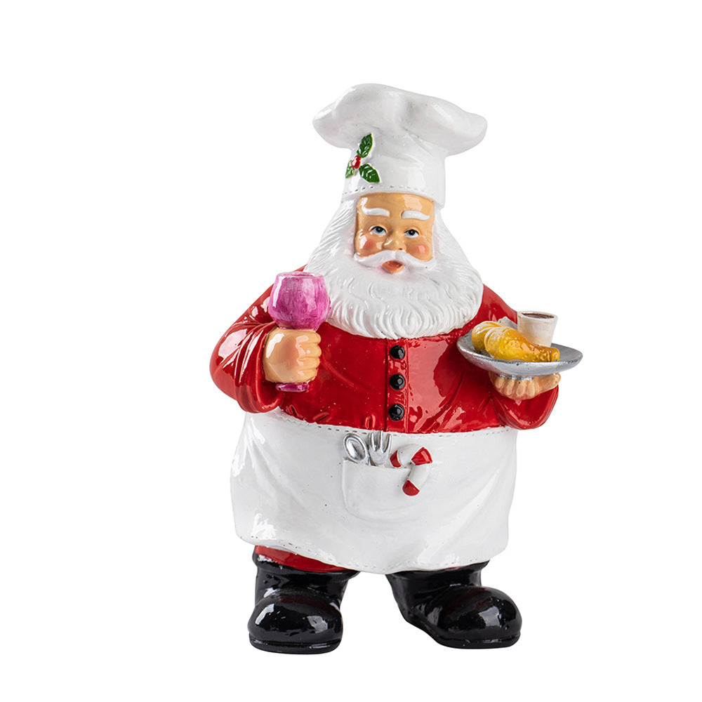 Santa Chef Christmas Ornaments for Festive Displays