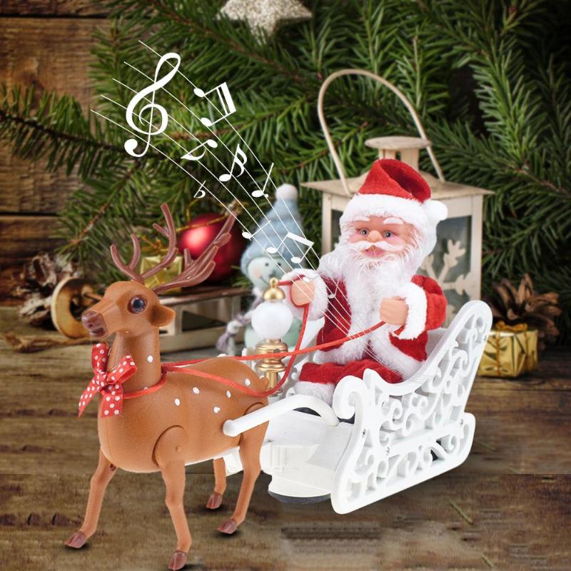 Electric Santa Sleigh Toy With Music for Christmas Fun