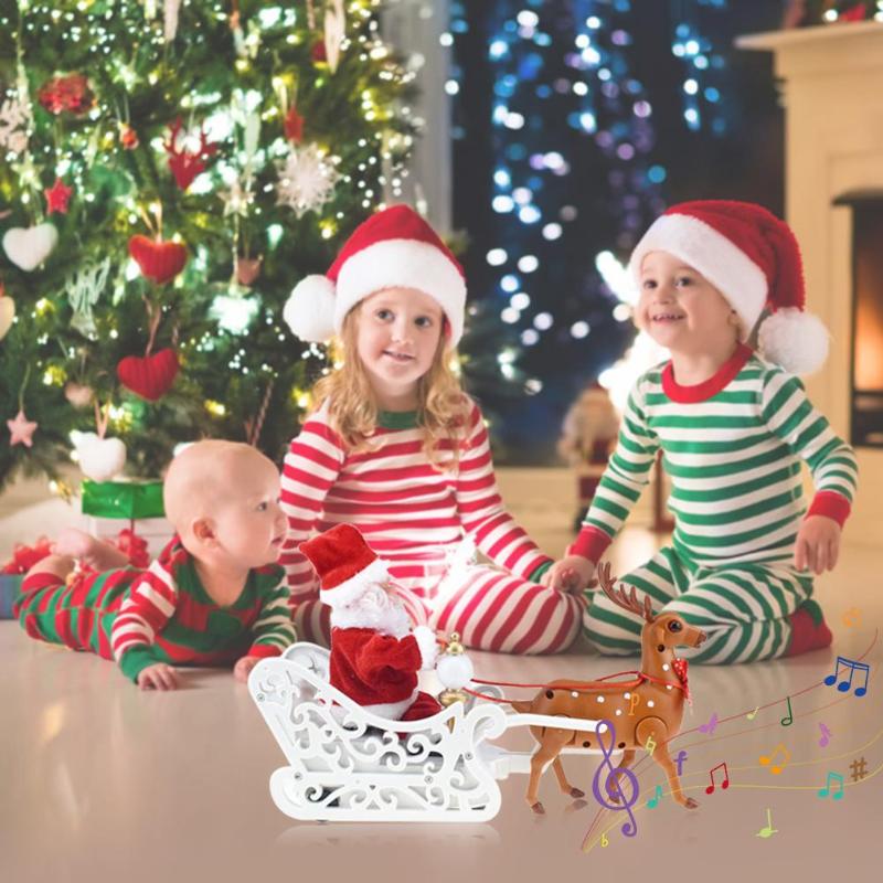 Electric Santa Sleigh Toy With Music for Christmas Fun