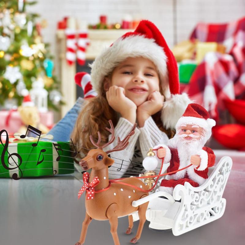 Electric Santa Sleigh Toy With Music for Christmas Fun