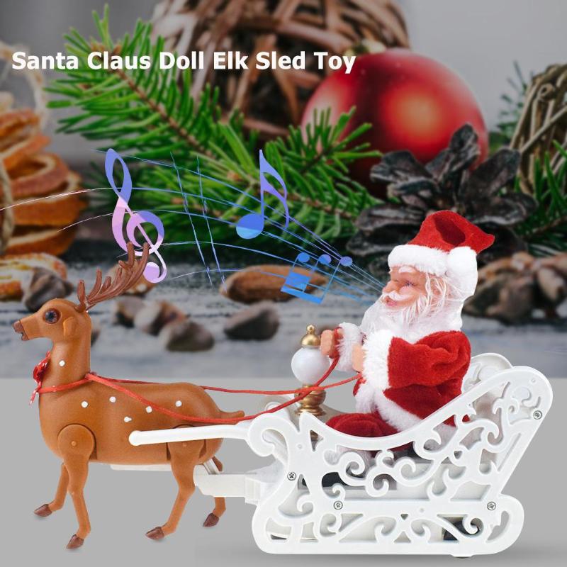 Electric Santa Sleigh Toy With Music for Christmas Fun