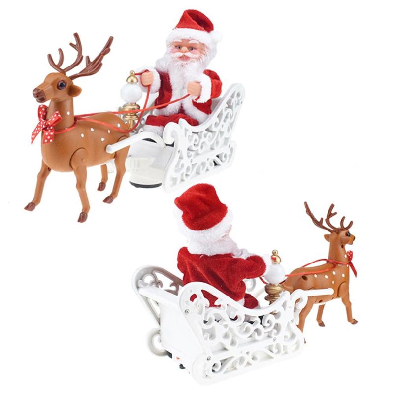 Electric Santa Sleigh Toy With Music for Christmas Fun