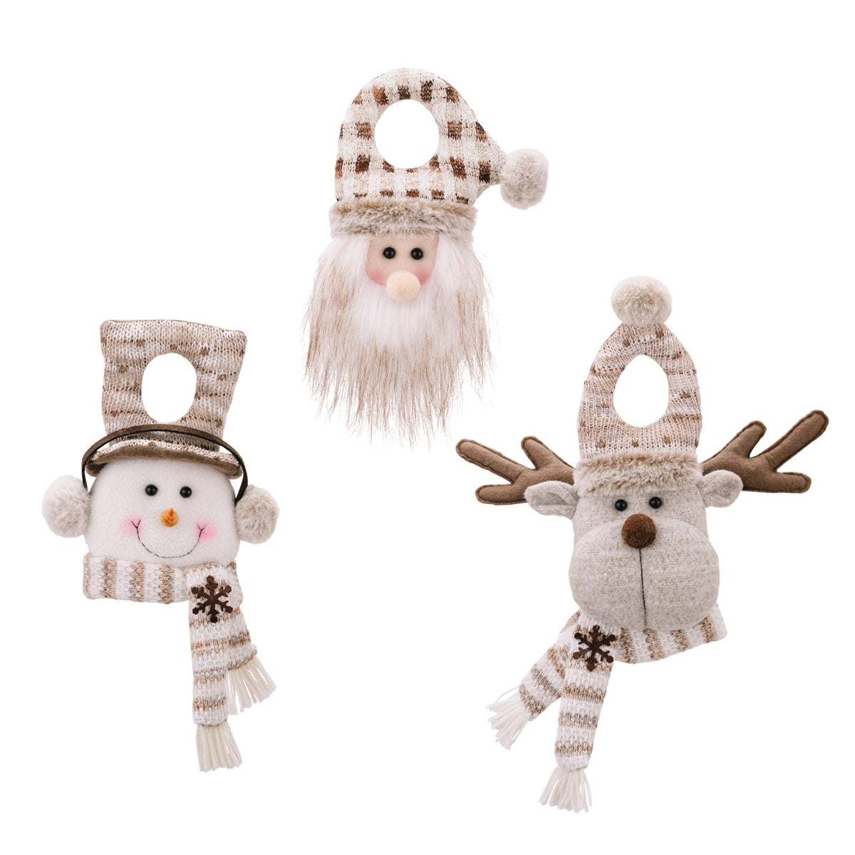 Christmas Hanging Ornaments Trio for Cozy Holiday Decor