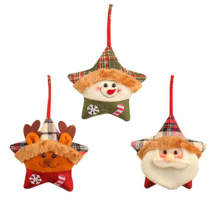 Plush Christmas Tree Ornaments, 3-Piece Holiday Set