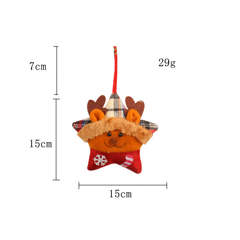 Plush Christmas Tree Ornaments, 3-Piece Holiday Set
