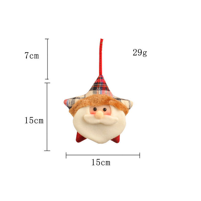 Plush Christmas Tree Ornaments, 3-Piece Holiday Set