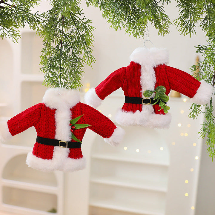 Knitted Santa Ornament for Cozy Christmas Tree Decor