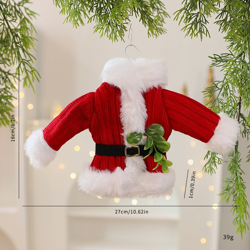Knitted Santa Ornament for Cozy Christmas Tree Decor