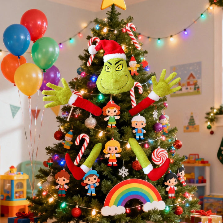 Christmas Tree Plush Decoration | Playful Santa Elf