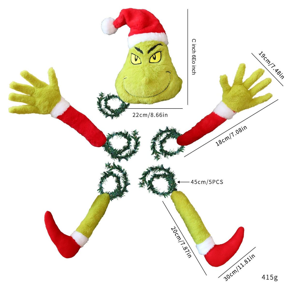 Christmas Tree Plush Decoration | Playful Santa Elf