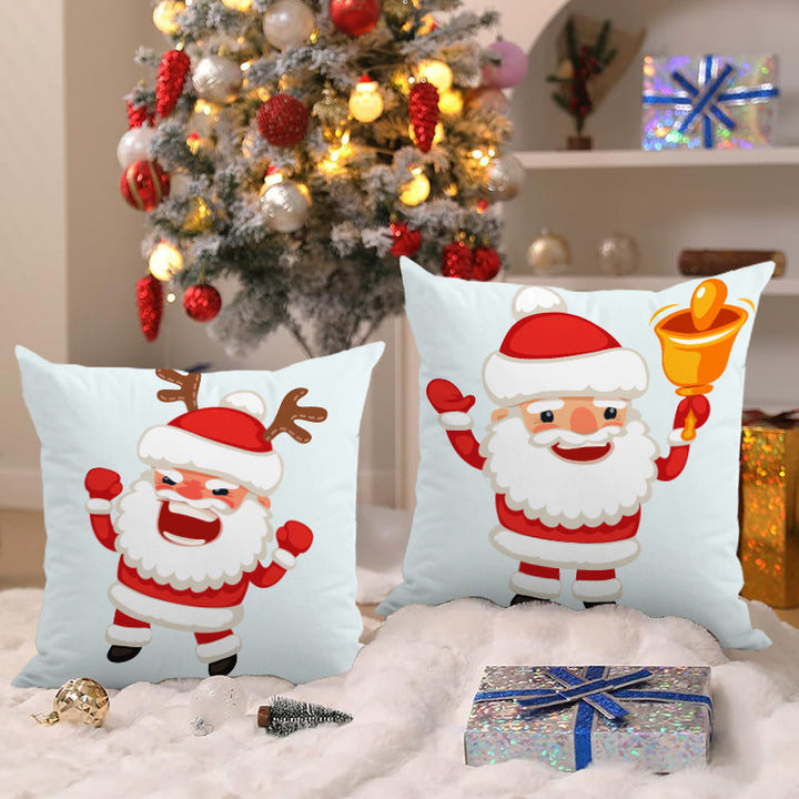 Christmas Santa Pillow Cover for Festive Sofa Decor