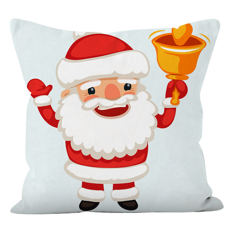 Christmas Santa Pillow Cover for Festive Sofa Decor