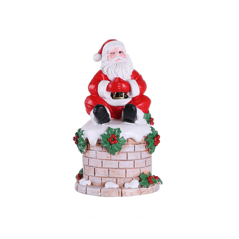 Santa Chimney Christmas Ornament for Festive Tables