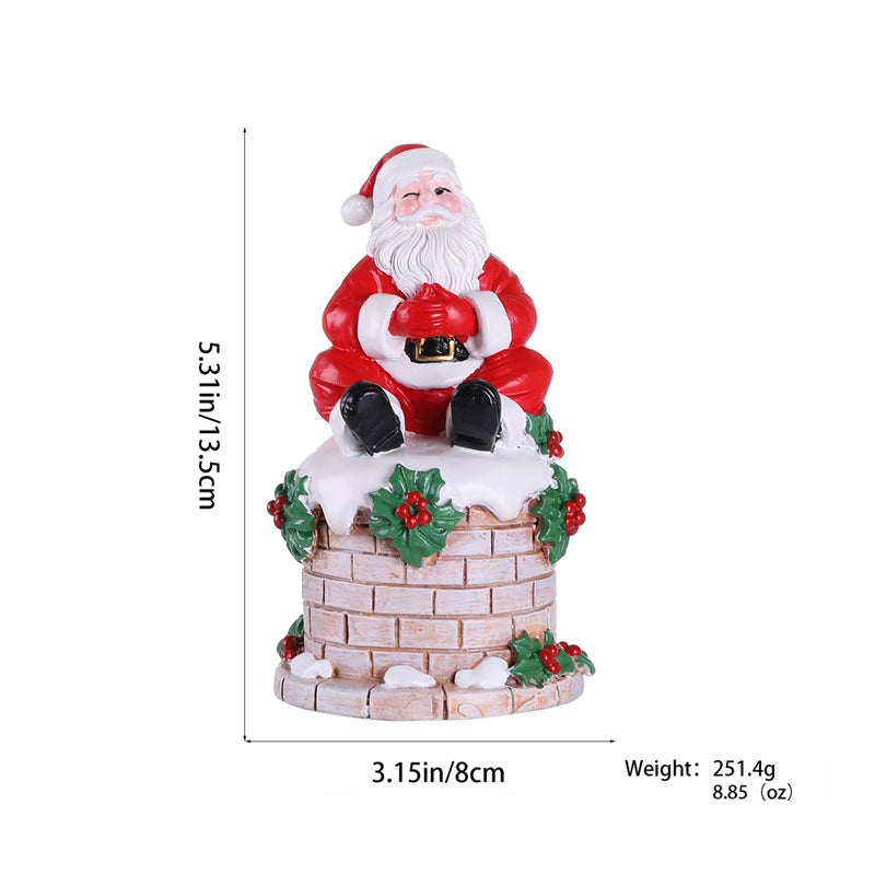 Santa Chimney Christmas Ornament for Festive Tables