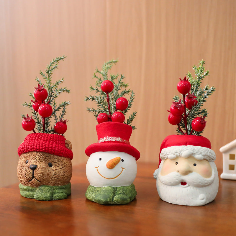 Christmas Figurines Set: Whimsical Tabletop Decor Display