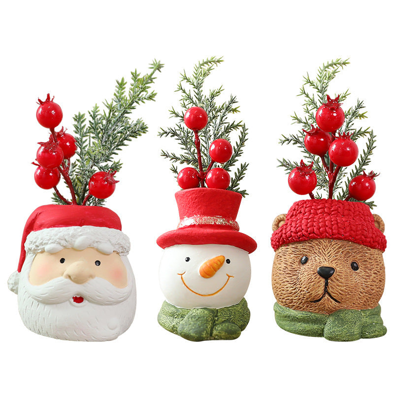 Christmas Figurines Set: Whimsical Tabletop Decor Display