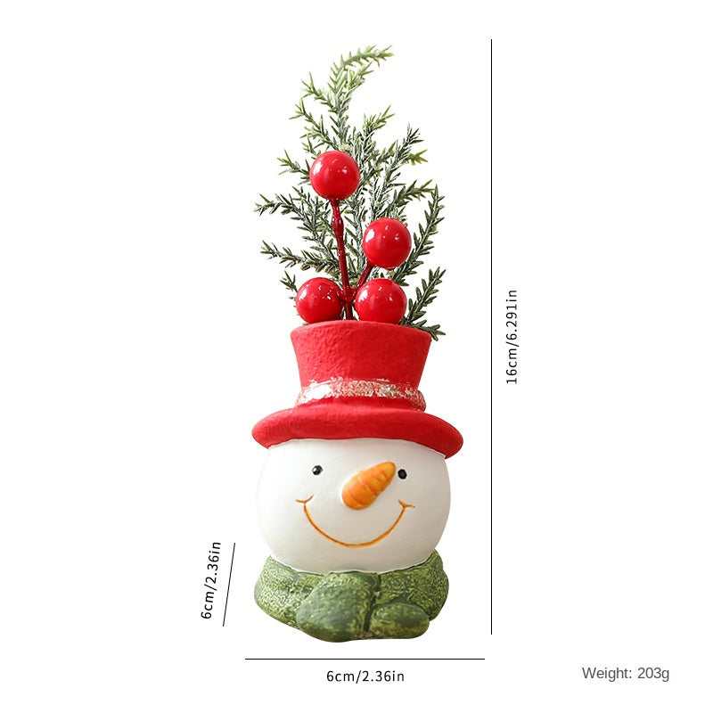 Christmas Figurines Set: Whimsical Tabletop Decor Display
