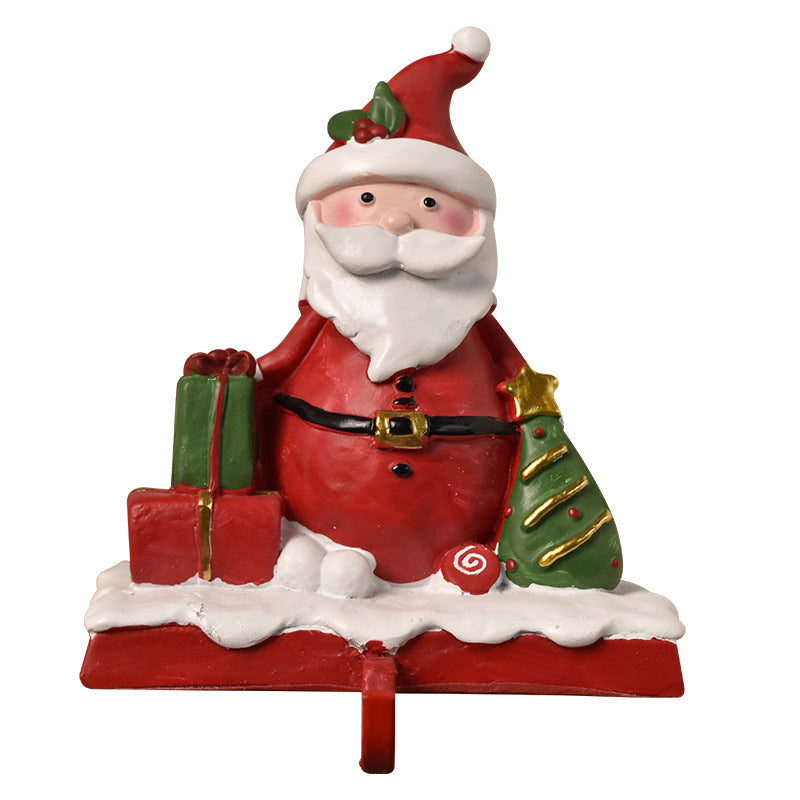 Santa Stocking Holder for Festive Christmas Mantels
