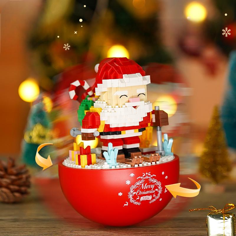 Santa Tumbler Ornament for Playful Christmas Decor