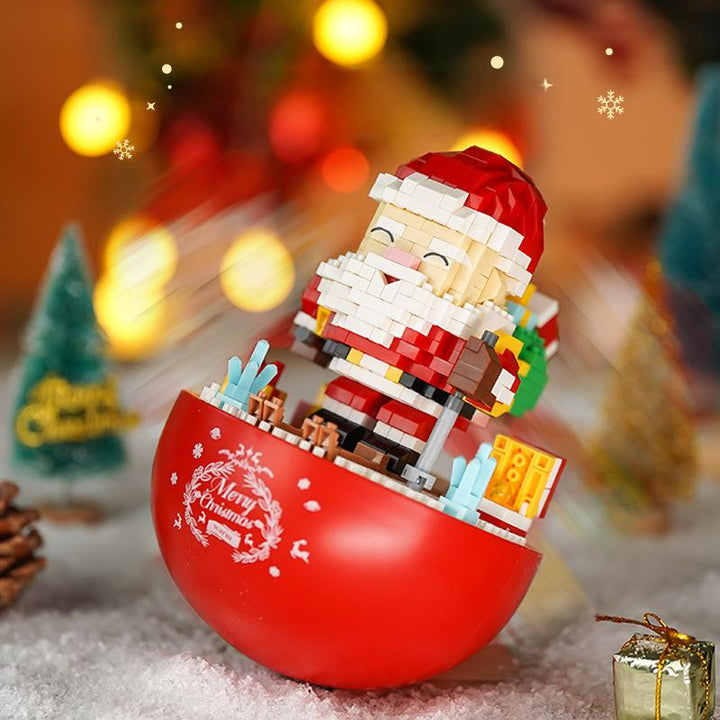 Santa Tumbler Ornament for Playful Christmas Decor