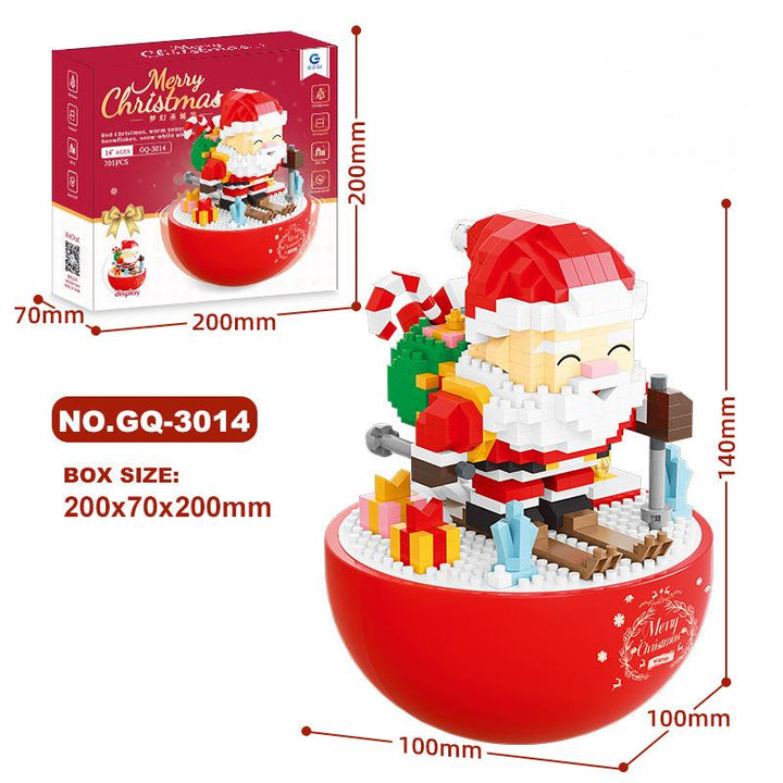 Santa Tumbler Ornament for Playful Christmas Decor