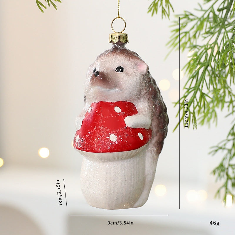 Christmas Tree Ornaments – Glitter Fox & Hedgehog