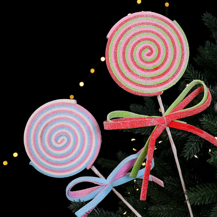 Christmas Lollipop Picks for Whimsical Tree Decoration
