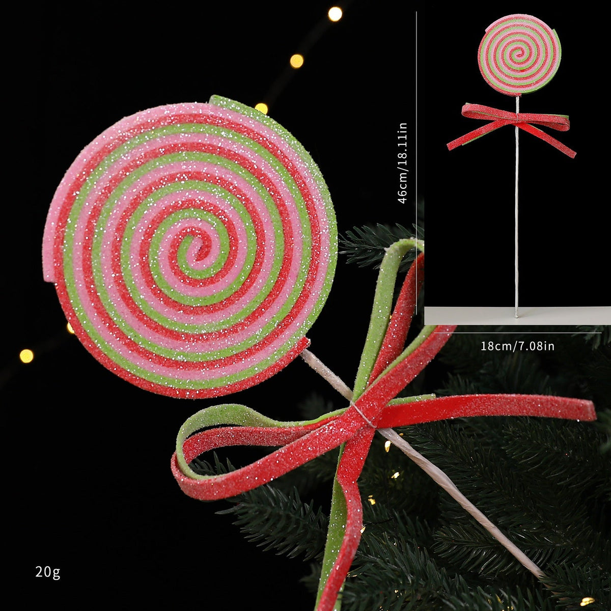 Christmas Lollipop Picks for Whimsical Tree Decoration
