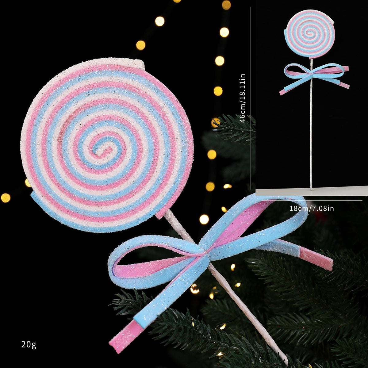 Christmas Lollipop Picks for Whimsical Tree Decoration