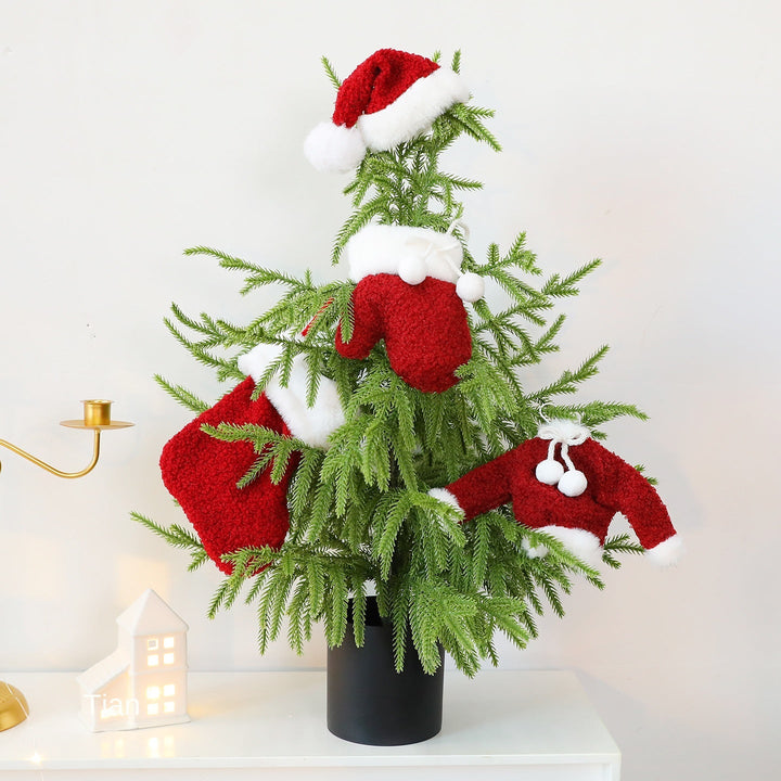 Christmas Ornaments Set - Cozy Santa Tree Decorations