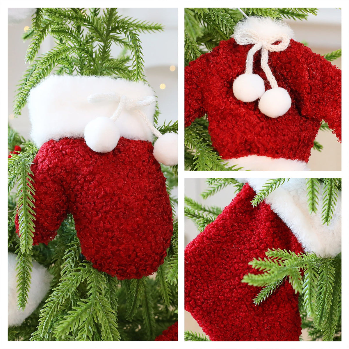 Christmas Ornaments Set - Cozy Santa Tree Decorations