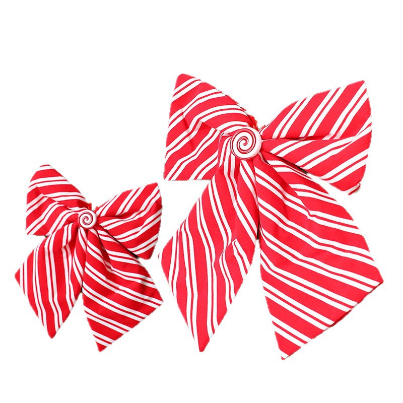 Christmas Tree Bow Decoration – Candy Cane Stripes