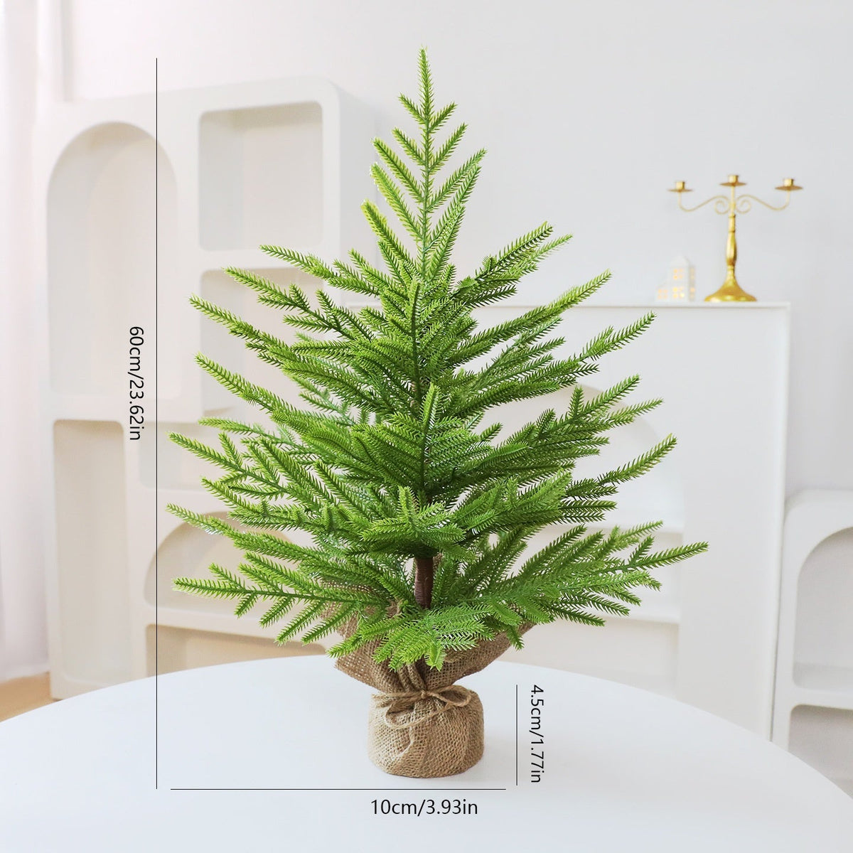 60cm PE Desktop Christmas Tree for Hotel & Retail Display