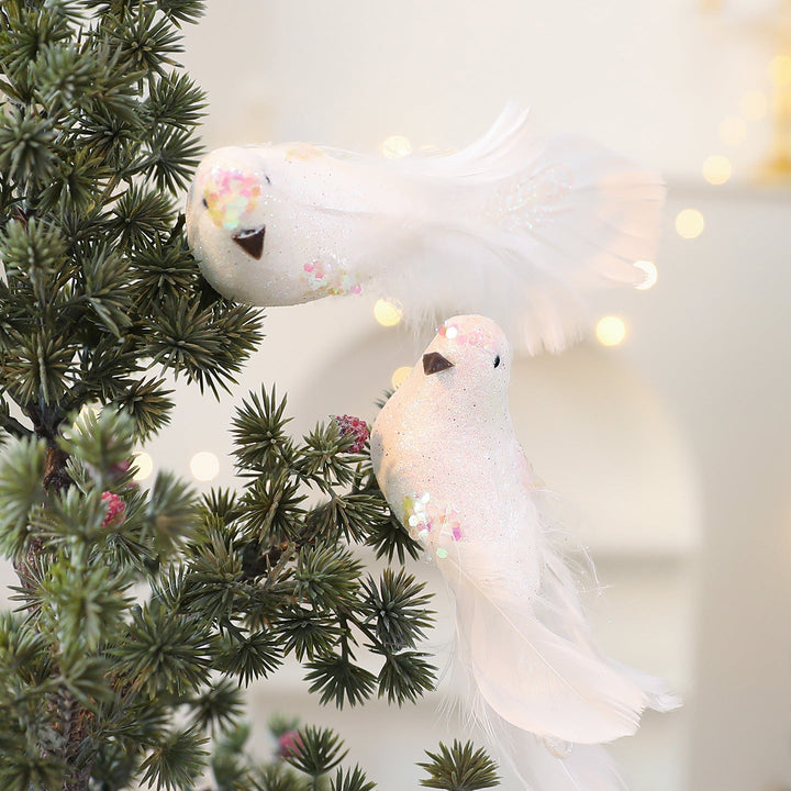 Clip-On Bird Ornaments For Sparkling Holiday Trees